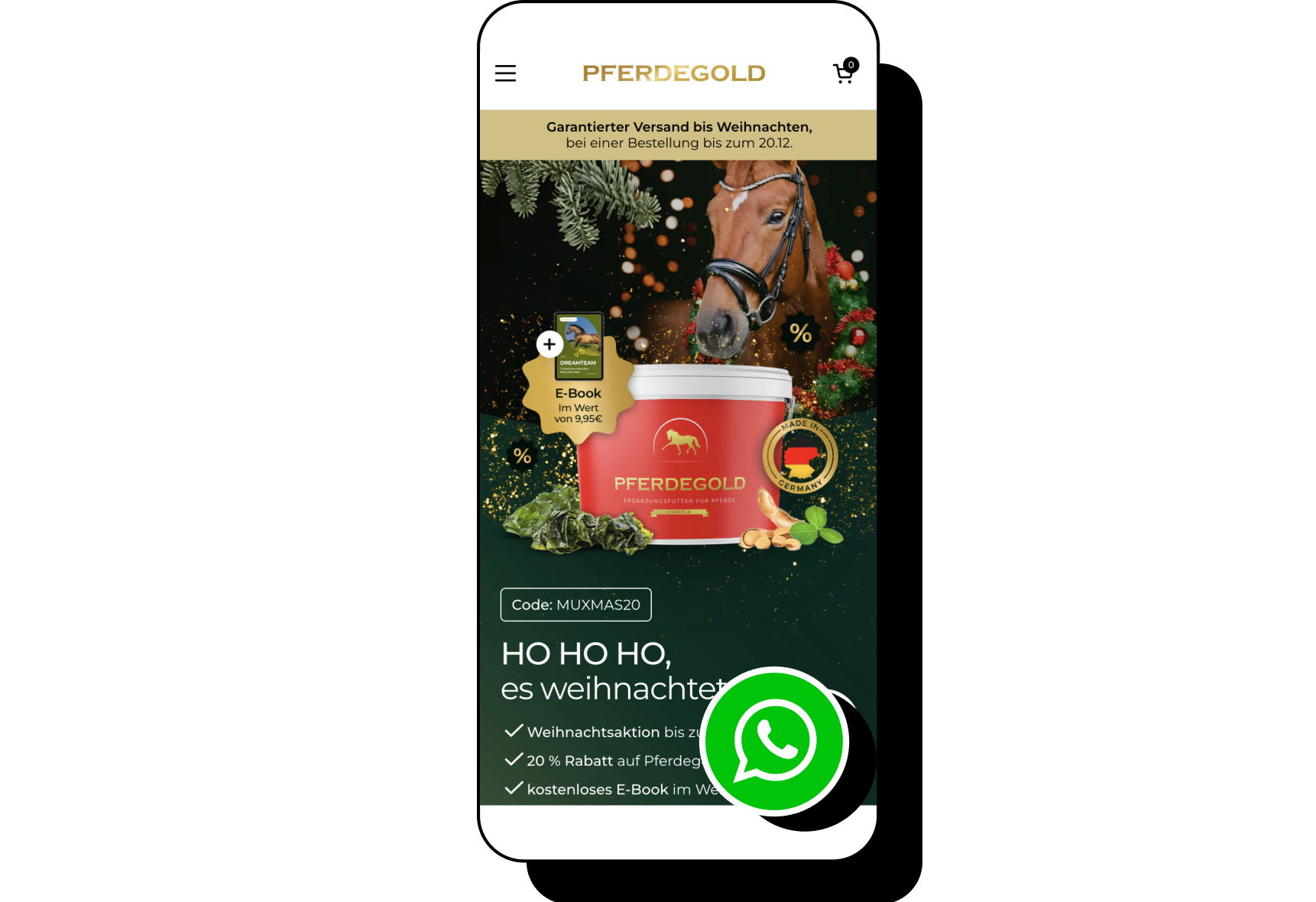 Pferdegold WhatsApp campaign message